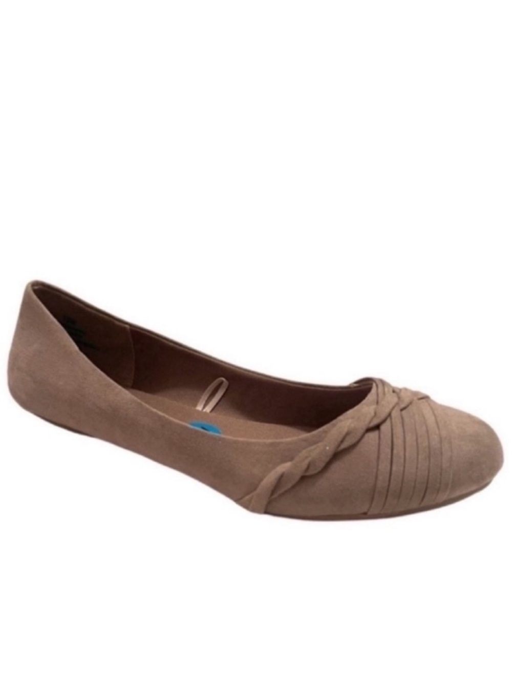 NEW Self Esteem Ballet Flats Braid Detail Mocha Brown Size 10 Wide